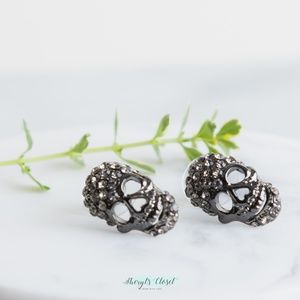 Black Skull Earrings
